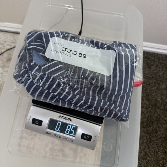 Vineyard Vines Polo Shirt Mens XL Blue White Stripe Performance Golf Stretch - Picture 9 of 9